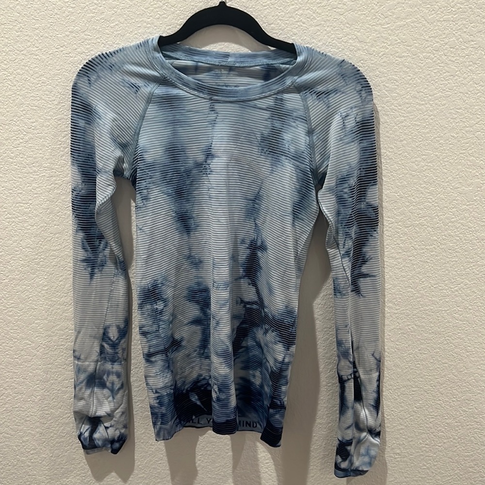 blue tye-dye lululemon swiftly tech long sleeve TAKING OFFERS